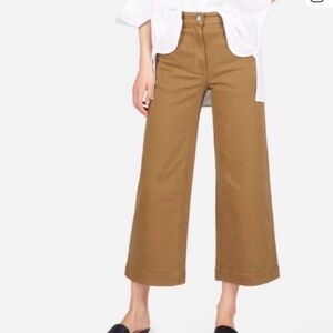 Everlane wide leg kick crop pants